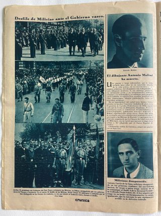 Periódico Crónica Guerra Civil Española 1936