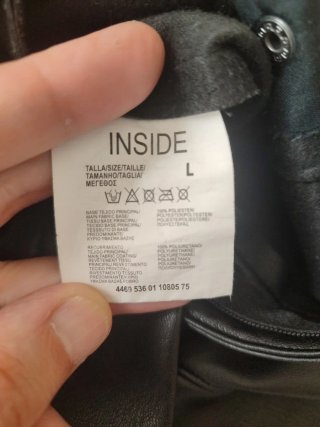 Falda pantalón efecto piel negra