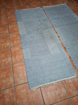 2 Tappeti blu in cotone