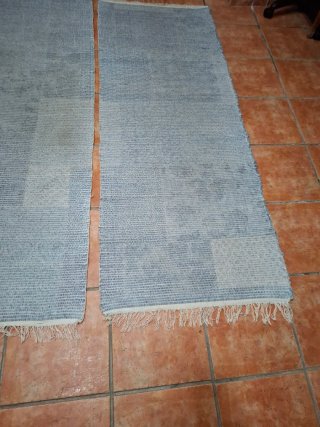 2 Tappeti blu in cotone