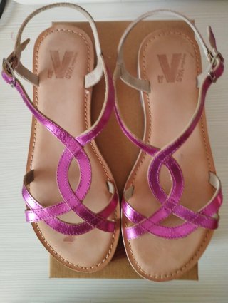 Sandalias planas Juncal Aguirre rosa 39