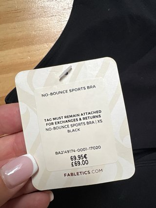 Sujetador deportivo Fabletics negro