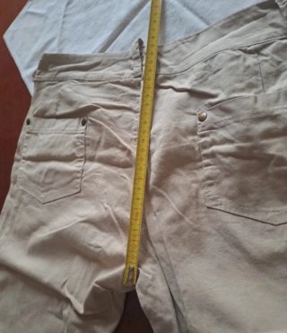 Pantaloni Pinocchietto Donna Beige Taglia L