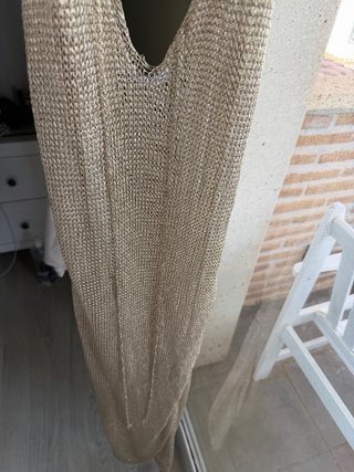 Vestido Zara Champán Talla Única