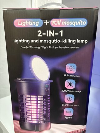 Lámpara Antimosquitos 2 en 1 + Linterna LED