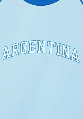 Camiseta Pull&Bear Argentina Azul y Blanca