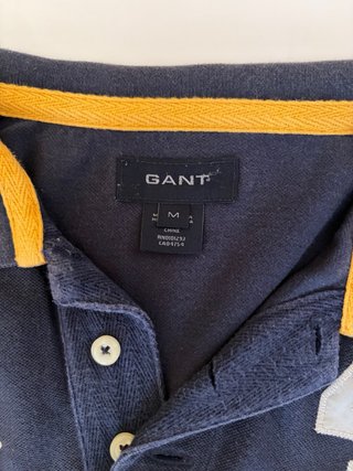 Polo Gant League Talla M Azul y Amarillo