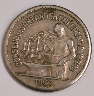 Monedas Guerra Civil España de 1937