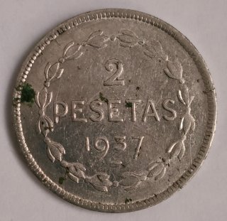 Monedas Guerra Civil España de 1937