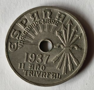Monedas Guerra Civil España de 1937