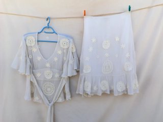 Pepe Arrellano Vintage Conjunto Vestido Talla XL