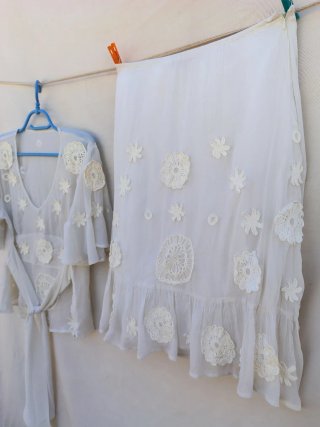 Pepe Arrellano Vintage Conjunto Vestido Talla XL
