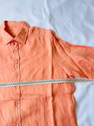 Massimo Dutti 100% Linen Coral Shirt XL