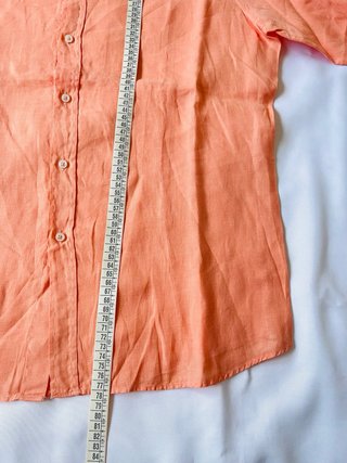 Massimo Dutti 100% Linen Coral Shirt XL