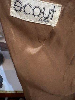 Giacca blazer in vera pelle scamosciata vintage