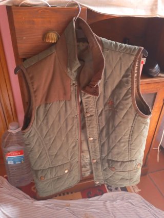 Chaleco A La Vaquera Verde y Marrón