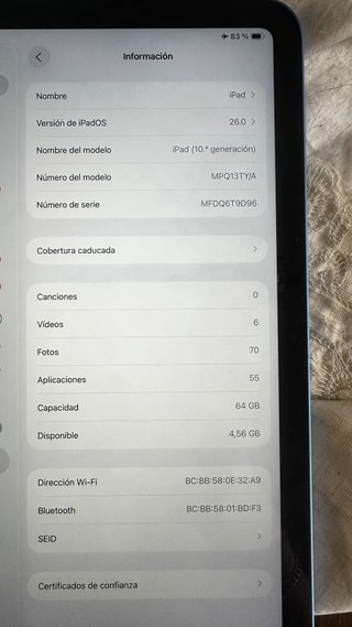 iPad 10ª Gen (2022) - 64GB Blu