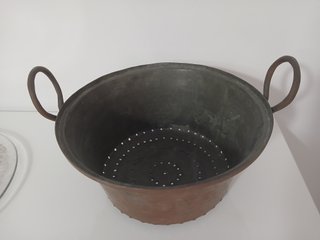 Antico Scolapasta Rame Battuto Colabrodo