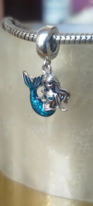 Charm Sirena Blu Argento nuovo argento S 925