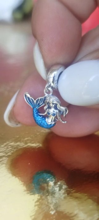 Charm Sirena Blu Argento nuovo argento S 925