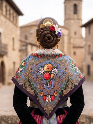 Manton Pañoleta Regional Baturra Multicolor
