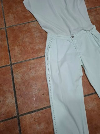 Conjunto Pantalón y Blusón Blanco