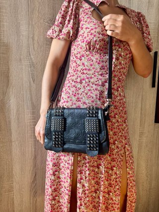 Bolso Rock Mujer Piel Sintética Negro