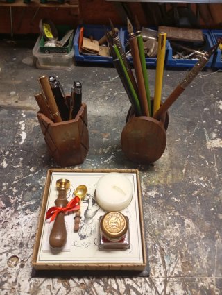 Collezione di inchiostri e penne stilografiche