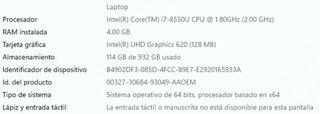 Portátil HP 15-da0xxx. Buen Estado