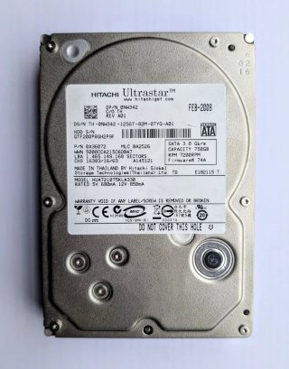 Disco Duro Interno Hitachi 750GB