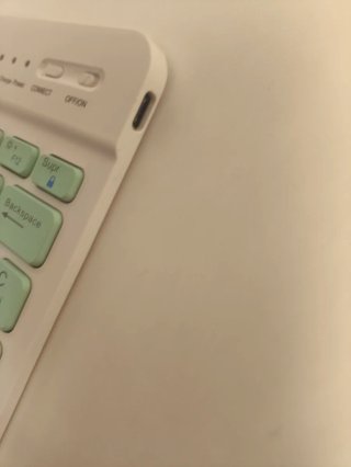 Teclado Bluetooth Mayus Español Blanco/Verde