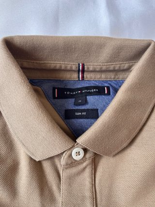 Tommy Hilfiger Slim Fit Piqué Polo M Camel