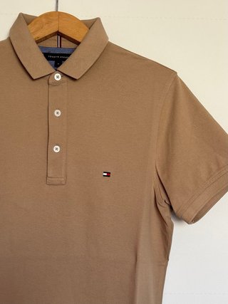 Tommy Hilfiger Slim Fit Piqué Polo M Camel