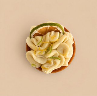 Tarta de limon con crema de almendra