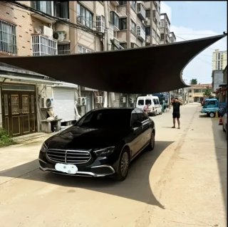 TOLDO VELA DE 3X3 METROS COLOR NEGRO