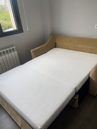Sofá cama desenfundable amarillo