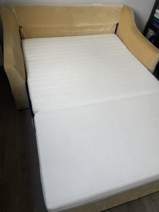 Sofá cama desenfundable amarillo