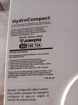 Calentador de gas Junkers HydroCompact