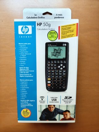 Calculadora Gráfica HP 50g + Cable USB + SD