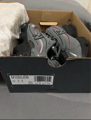 New Balance 1000 Grigio Nero Rosso Tg 42.5