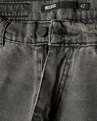 Jeans Baggy Lavado Gris / Efecto Desgastado Y2K
