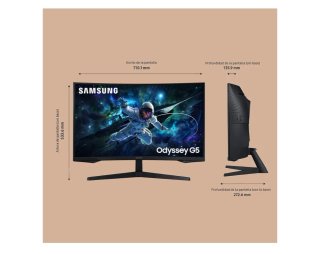 Monitor Curvo Gaming Samsung 32'' WQHD, 165Hz, 1000R