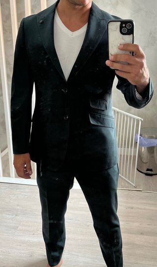 Traje verde hombre boda