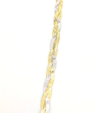 Cadena de oro combinado de 18k, 6.76 g, 50.5 cm.