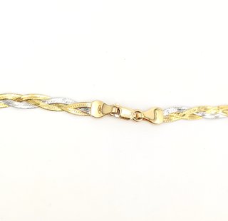 Cadena de oro combinado de 18k, 6.76 g, 50.5 cm.