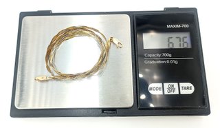 Cadena de oro combinado de 18k, 6.76 g, 50.5 cm.