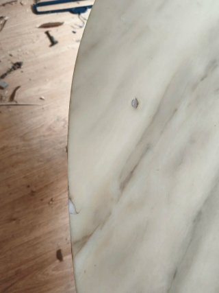 Mesa centro madera y mármol antigua
