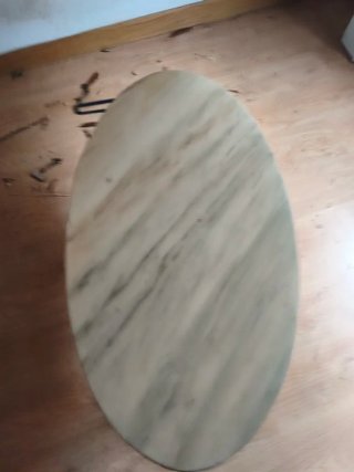 Mesa centro madera y mármol antigua