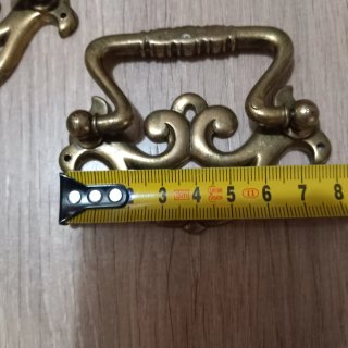 12 Tiradores vintage de metal dorado para muebles