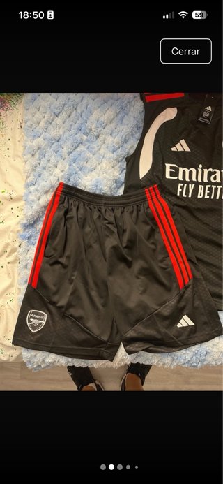 Conjunto Arsenal Adidas Negro